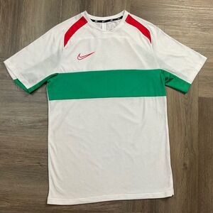 Nike Dri-FIT Soccer Academy Training Top Mens Medium White Green Red Player